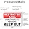Signmission Restricted Area Unauthorized People Keep Out OSHA ANSI Sign, Vinyl Decal, 10in W x 7in L, 2PK OS-2PACK-MISC-D-710-L-19512 - alternate 3